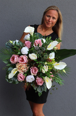 dekoracja nagrobna Pink Resiano, wym.30x50cm