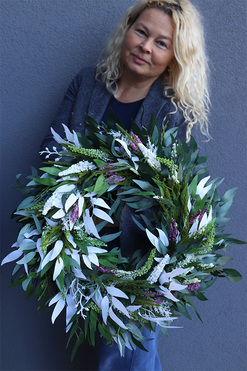 Wrzosy na Jesień, bogaty wianek z wrzosem, śr.53cm 