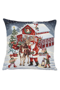 Fabryka Mikołaja, poszewka gobelinowa dwustronna, 45x45cm 