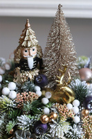 Christmas Eve, świąteczny stroik z dziadkiem w misie