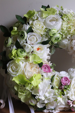  Caryca Green&Violet, podwieszany wianek sufitowy, śr.50cm