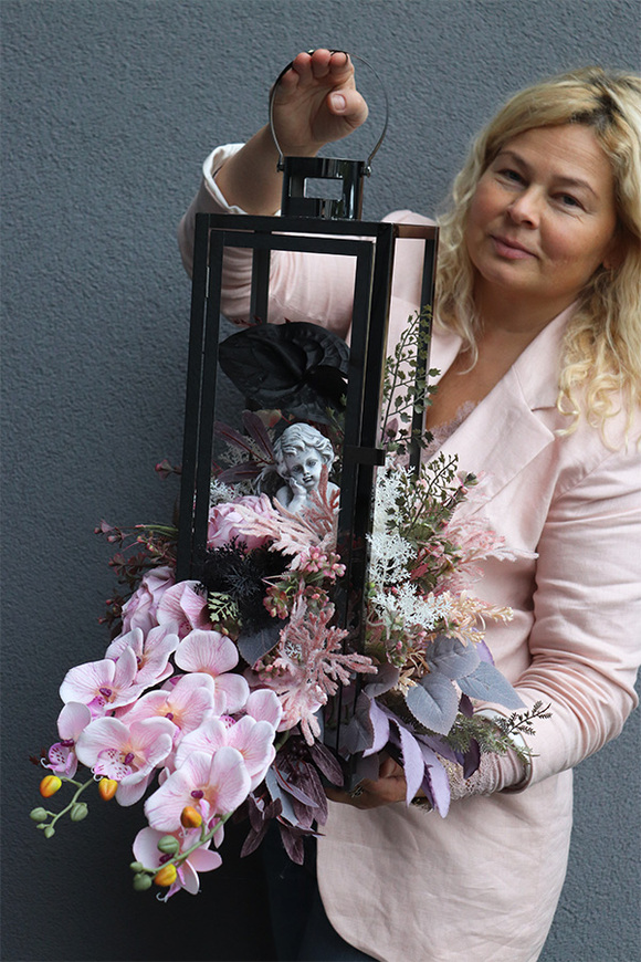 Angelo Garden Pink Flowers, komplet dekoracji nagrobnych