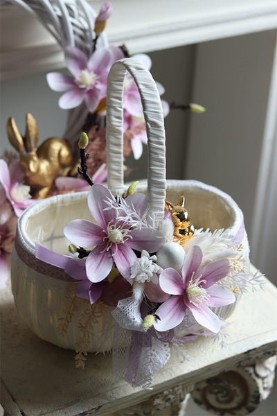 Magnoliowy Ogród, dekorowany koszyczek wielkanocny