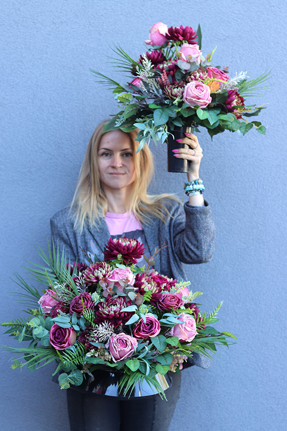 Lucilla, komplet dekoracji nagrobnych, kompozycja + bukiet