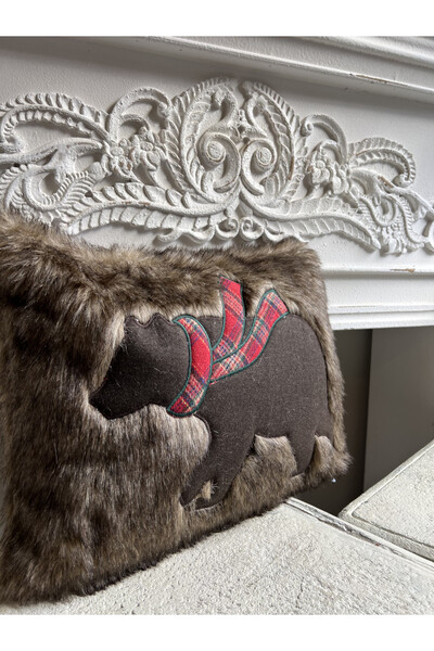 Christmas Mood, poszewka dekoracyjna świąteczna, Miś	