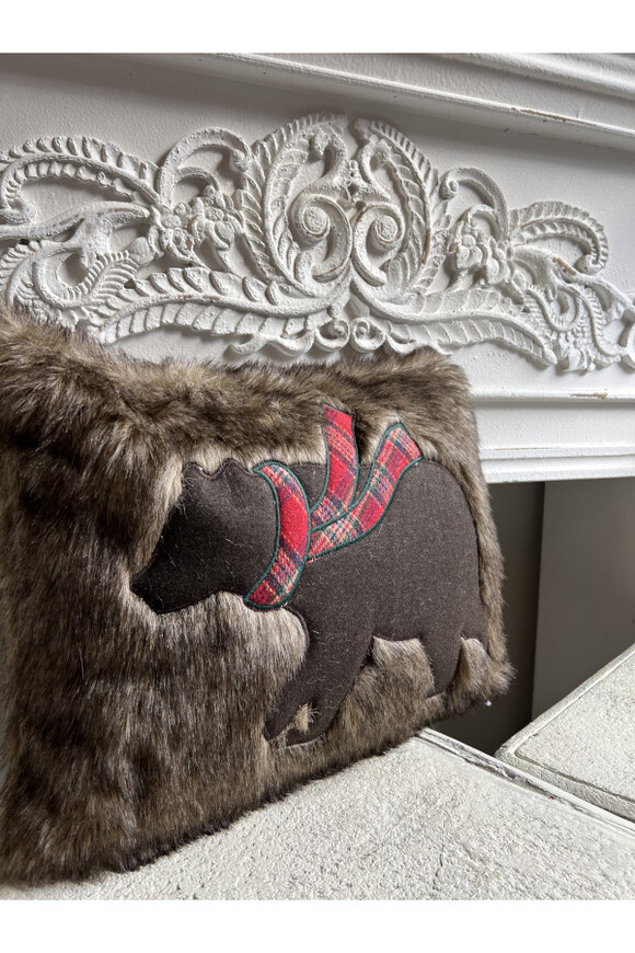 Christmas Mood, poszewka dekoracyjna świąteczna, Miś	