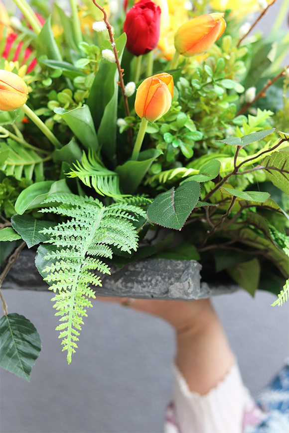 Kolorowa Wiosna Volcan, wiosenny komplet dekoracji nagrobnych