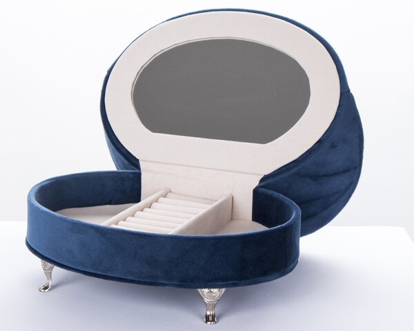 szkatułka / puzderko Florencja Chair Blue, wym.14x21.5x16cm