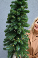 Zielona Panna LED, dekoracyjna choinka sztuczna w jucie