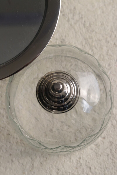 patera na nodze z kloszem, Lux Villa Silver Glamour