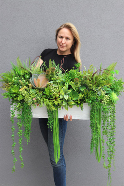 Dalila 5, kompozycja sukulenty do twojej donicy, wym.44x85x35cm