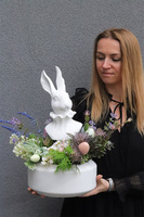 Zając Elegant Gaina, stroik wielkanocny z zajączkiem