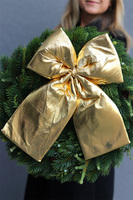 bożonarodzeniowy wieniec na drzwi, Papillon Złota Kokarda, śr.45cm, limitowana edycja 