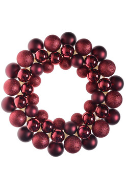 wianek bożonarodzeniowy Bombki Christmas Red, śr.33cm
