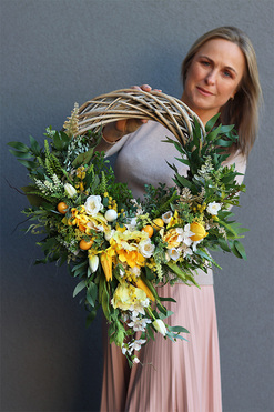 Amira, dekoracyjny wianek wielkanocny, śr.65cm   