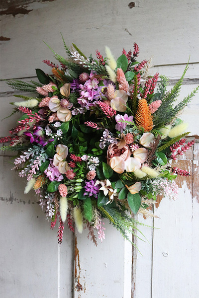 bogaty wianek ozdobny, Villato, rozp.38cm 