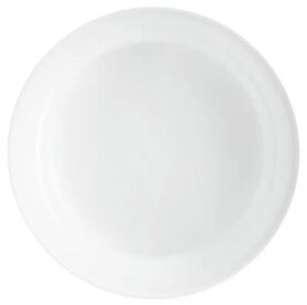 Divali, ceramiczny talerz obiadowy, biały, śr.25cm