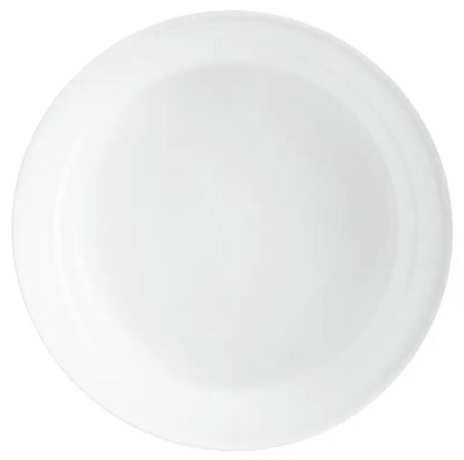 Divali, ceramiczny talerz obiadowy, biały, śr.25cm