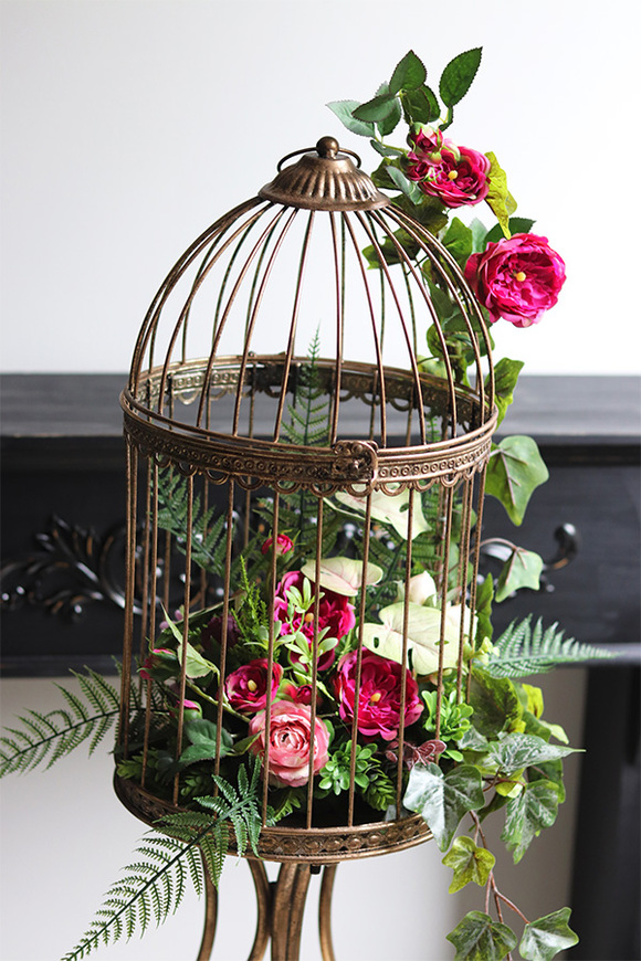 Klatka My Garden, dekoracja w klatce z kwiatami