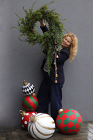 Zima w Modrzewiach, zimowy wianek na drzwi