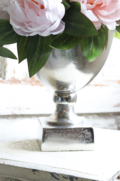 kompozycja z peoniami w pucharze, Pucharro Pink, wym.40x33cm 