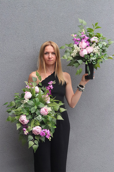 bukiet nagrobny we wkładzie