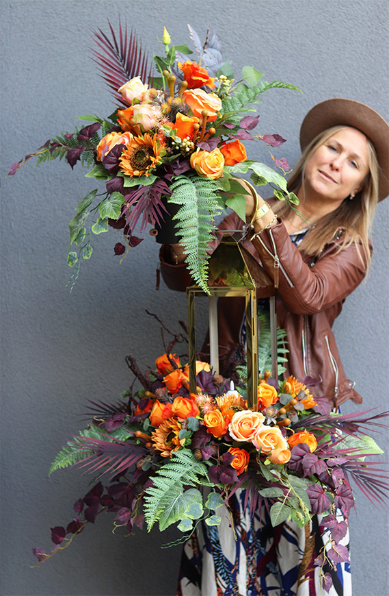 Angelo Jesienny 2, bukiet nagrobny we wkładzie