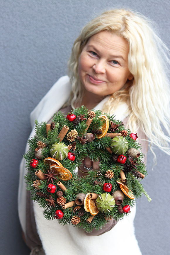 Klasyka Naturalnie, świąteczny wianek z suszem