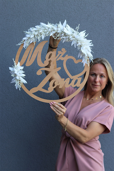 Boho Love 4 krąg ślubny wianek Witamy Gości Weselnych