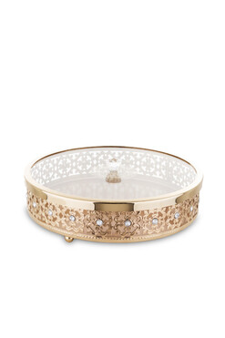 puzderko / szkatułka Ażurowa Złota, wym.9x25,5x25,5cm