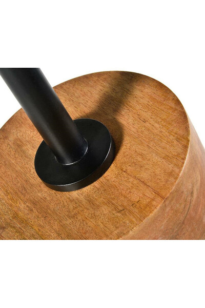 Wood Old 2, lampa stołowa z plecionym abażurem
