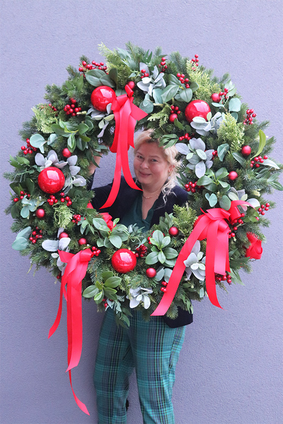 Christmas XXL, ogromny bożonarodzeniowy wianek, śr.100cm