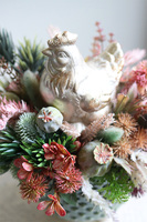 stroik wielkanocny ze złotą kurą, Kukuryku 2