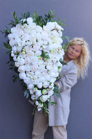 Miłość, wiązanka nagrobna w kształcie serca