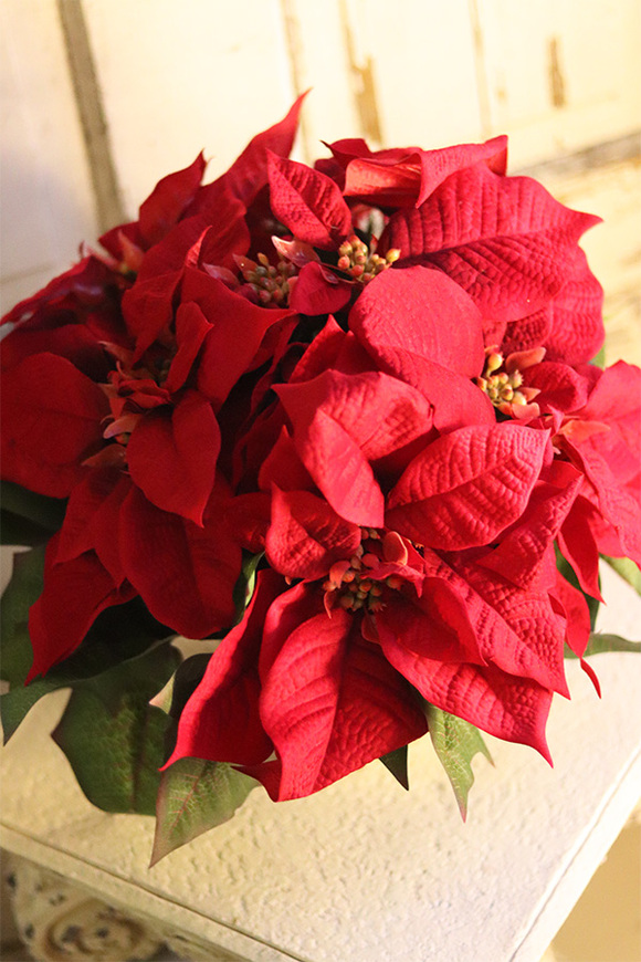 Gwiazda Betlejemska Goldisto, wysokiej jakości sztuczna roślina, wym.33x44cm