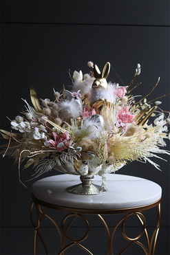 Goldera, wielkanocny stroik w pucharze, wym.37x47cm 