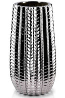 wazon w stylu glamour, Silvetia A, kolor srebrny, wym.27x11x9cm