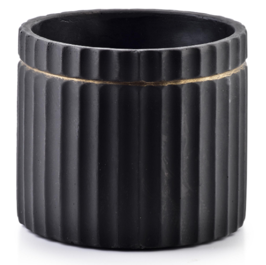 Rotasi Black, ceramiczna donica / osłonka, wym.15.5x13cm