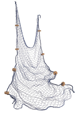 OD RĘKI Seaside Net, dekoracyjna sieć rybacka, wym.126x115cm