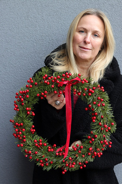 Tradycyjny, świąteczny wianek dekoracyjny, śr.36cm