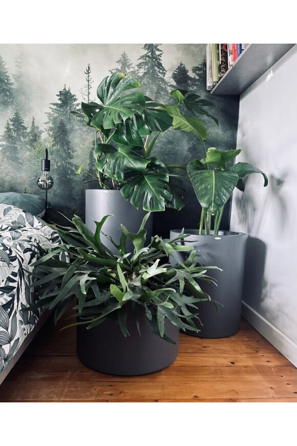 Fiberglass donica walec Grafit