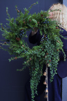 Zima w Modrzewiach, zimowy wianek na drzwi