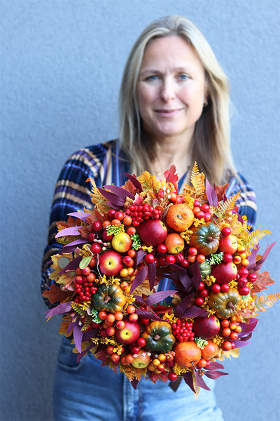 jesienny wianek z jabłkami, Pora na Liście 3