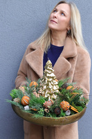 Deluxe Eve, świąteczny stroik zimowy w misie