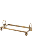 Deepika, dekoracyjna złota taca lustrzana