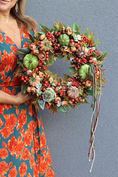 Trelita Autumn, jesienny wianek z owocami