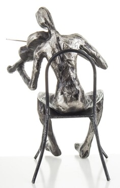 figurka srebrna Muzyk Skrzypce , wym. 19x9.5x12cm