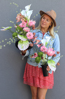 Loreta, nowoczesny komplet dekoracji nagrobnych, kompozycja & bukie