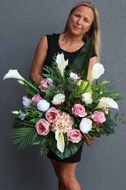 dekoracja nagrobna Pink Resiano, wym.30x50cm