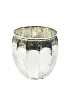 Barok Old 2A lampion srebrny szklany, kpl.6szt, wym.12x11cm